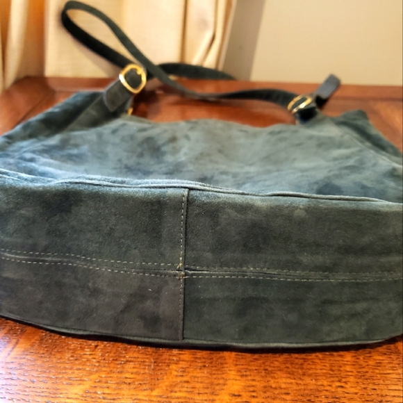 Holt Renfrew Vintage Faux Suede Purse - Picture 2 of 6